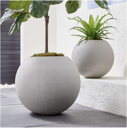 Sphere Small Light Grey Indoor/Outdoor Planter