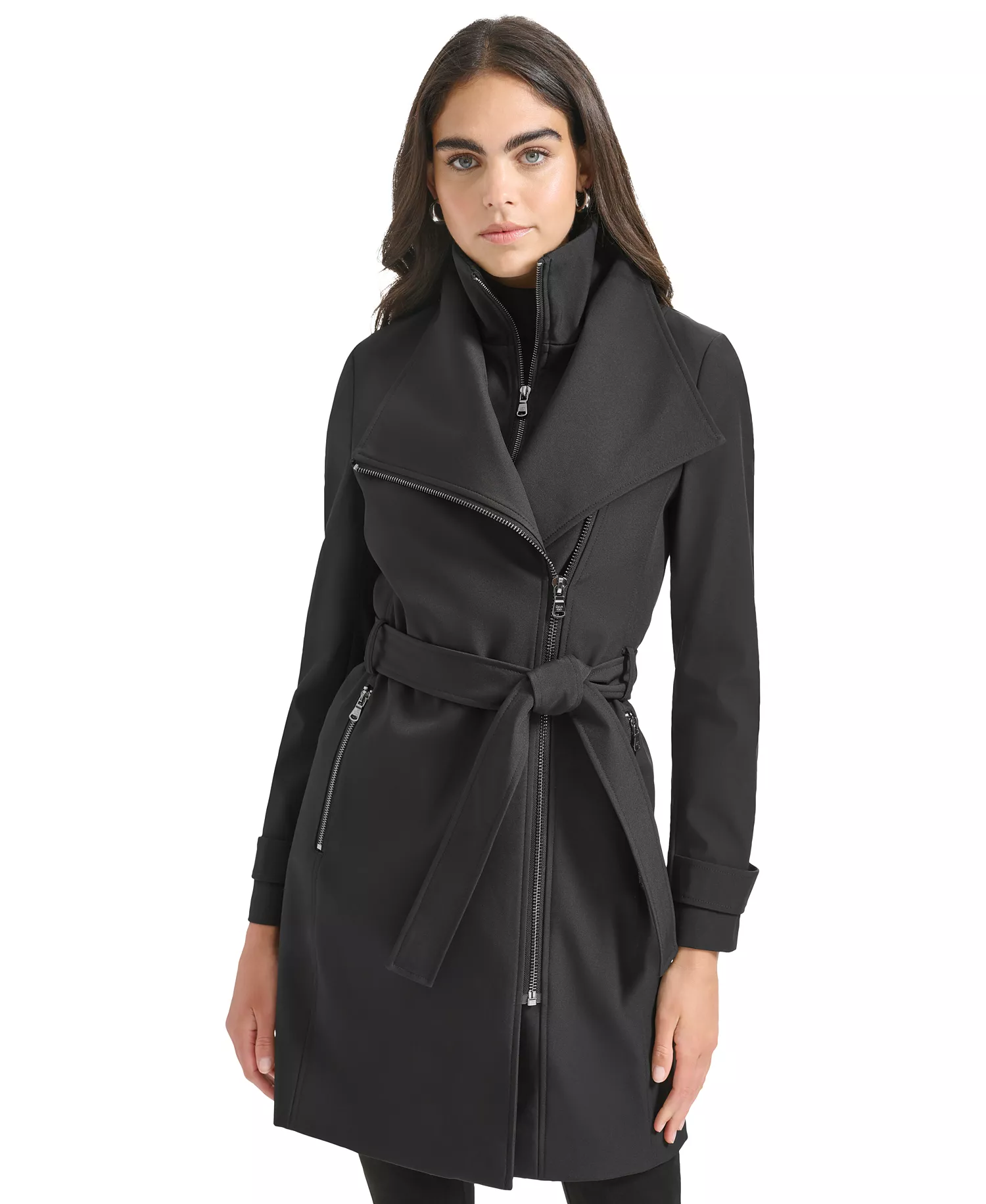 Calvin Klein's Women's Long Sleeve Belted Wrap Coat - Image 6