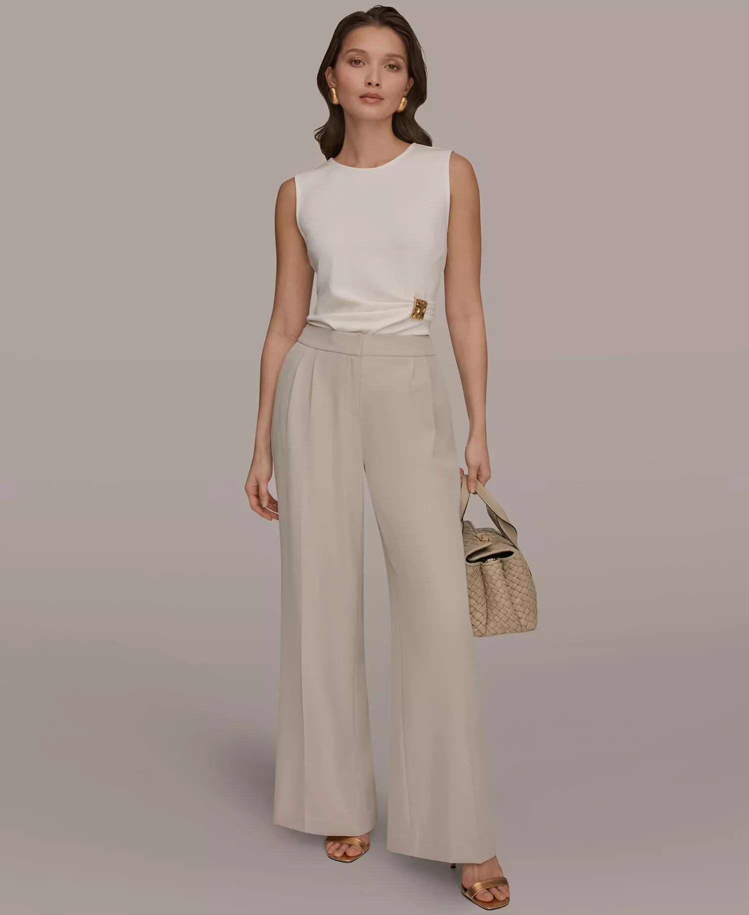 Donna Karan Women's High-Waist Mid Rise Pants - Image 3