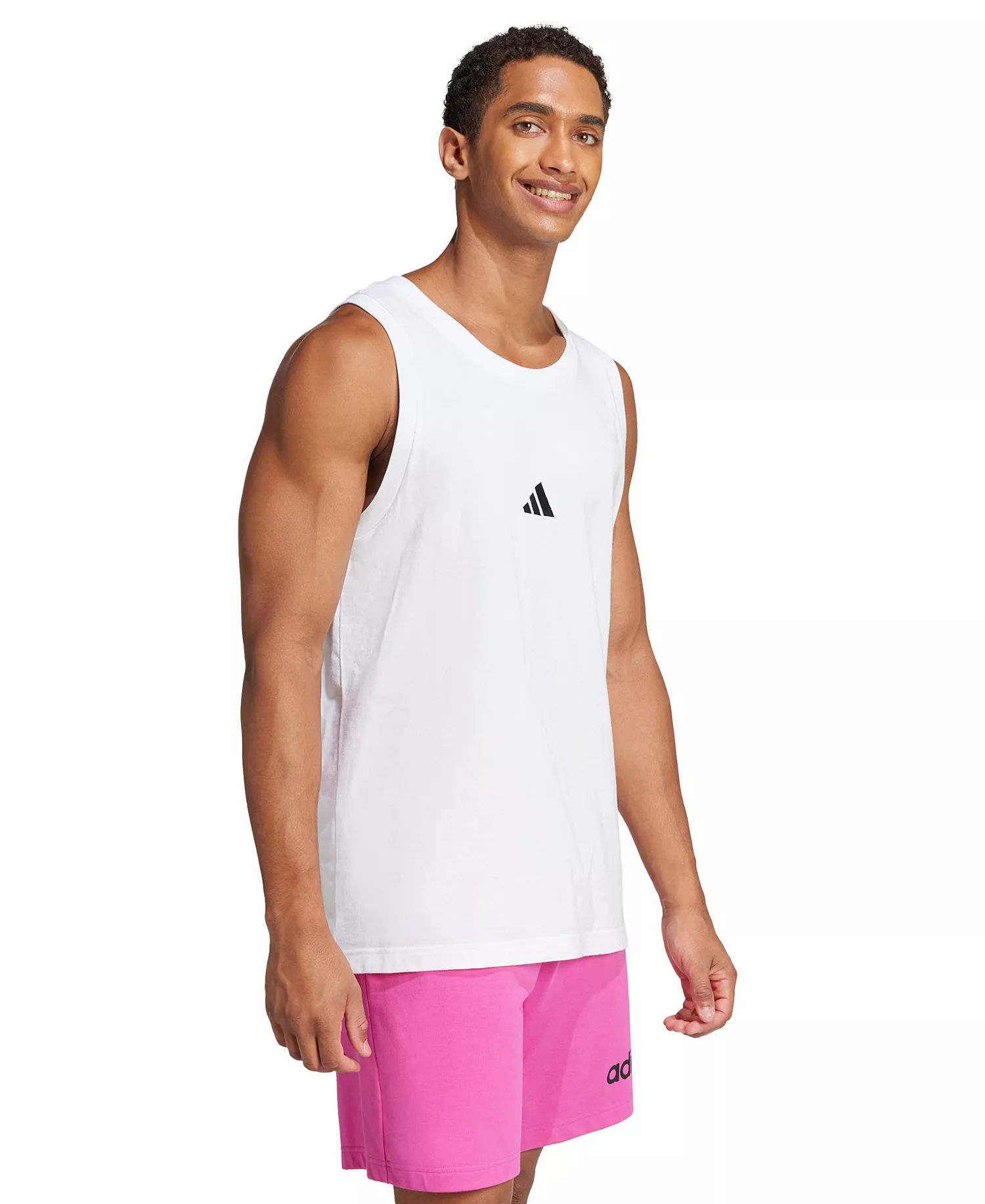 Men's Small Logo Regular-Fit Tank Top Adidas - Image 4