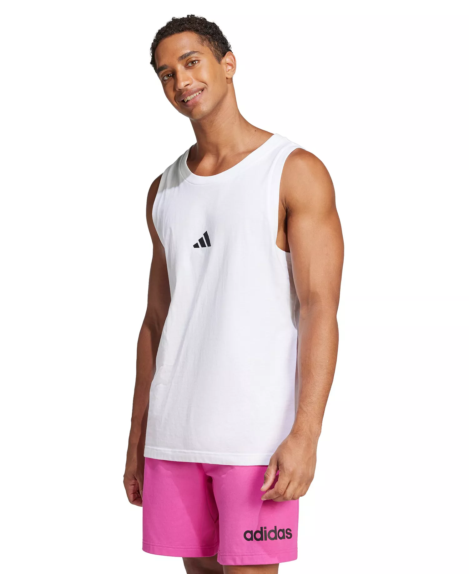 Men's Small Logo Regular-Fit Tank Top Adidas - Image 5