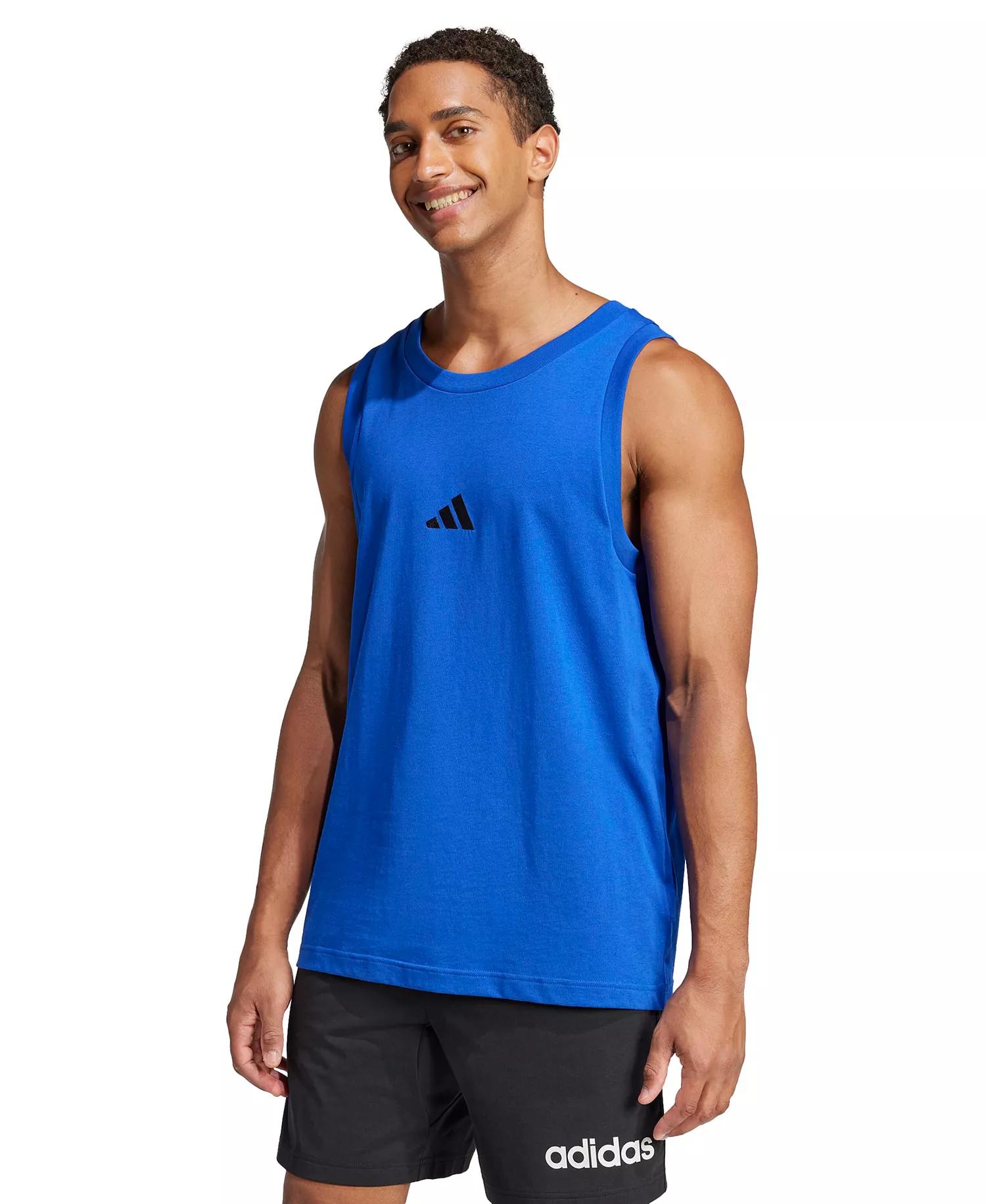 Men's Small Logo Regular-Fit Tank Top Adidas